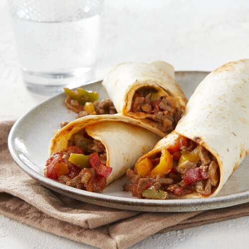 Recette pour Wraps aux poivrons et à la viande pita Colruyt En Cuisine